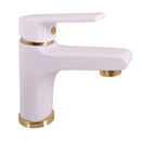 Mitigeur lavabo COLORADO en laiton blanc doré sans siphon