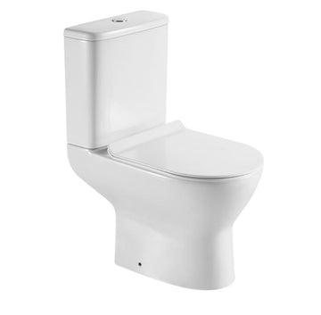 Pack WC Rimless à poser AMPIFOLIS ROUND 65x36x83 cm avec abattant à frein de chute