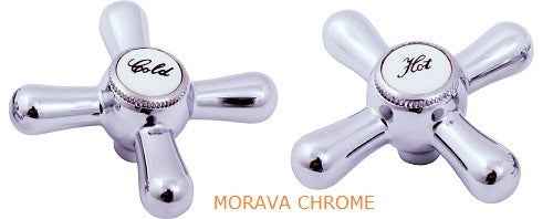 Mélangeur lavabo haut MORAVA à bras pivotant en laiton chromé H 17,6 cm