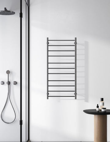 Radiateur sèche-serviette électrique TRUMPET noir mat H. 100 cm - 0