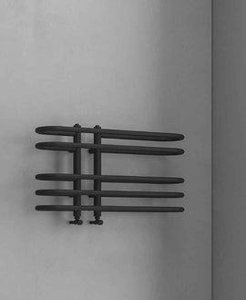 Radiateur sèche-serviette design vertical DORA 70x40 cm noir mat