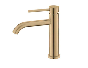 Mitigeur lavabo rétro ARTEMIS en inox rose gold H. 19cm