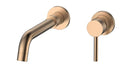 Mitigeur lavabo mural encastrable ARTEMIS en acier rose gold