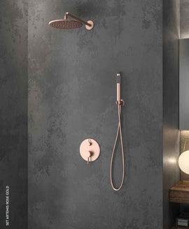 Ensemble de douche rose gold à encastrer ARTEMIS avec douchette 210 cm