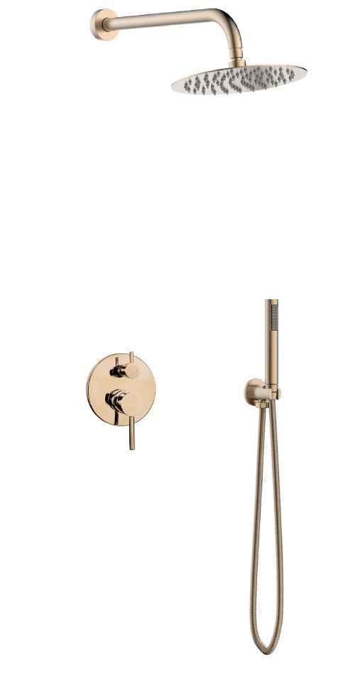 Ensemble de douche rose gold à encastrer ARTEMIS avec douchette 210 cm