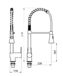 Miscelatore per cucina industriale bar/ristorante con doccia-5