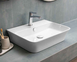 Vasque rectangulaire à poser APALLA 56x41,5x12,5 cm en céramique