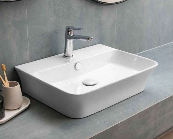 Vasque rectangulaire à poser APALLA 56x41,5x12,5 cm en céramique