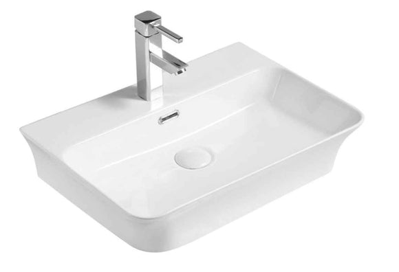 Vasque rectangulaire à poser APALLA 48,5x41x12,5 cm en céramique