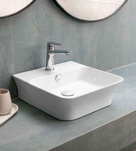 Vasque rectangulaire à poser APALLA 41x41,5x12,5 cm en céramique