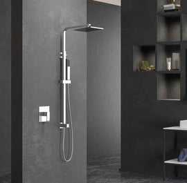 Set de douche mural chromé KATIA avec douchette