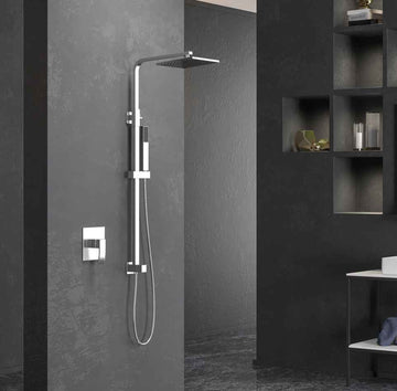 Set de douche mural chromé KATIA avec douchette