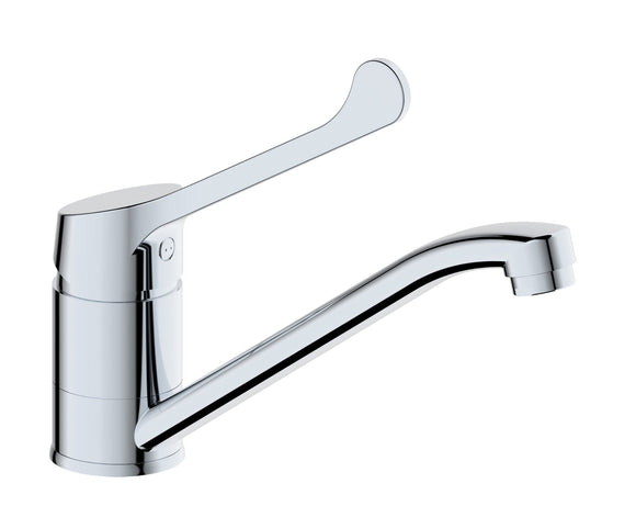 Miscelatore lavello cucina leva clinica completo