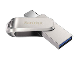 SanDisk Ultra Dual Drive Luxe USB flash drive 256 GB USB Type-A / USB Type-C 3.2 Gen 1 (3.1 Gen 1) Stainless steel