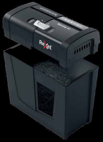 Destructeur de documents Rexel Secure X6, coupe croisée, P4, 6 feuilles, corbeille de 10 L.
