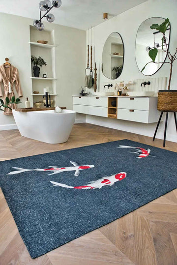 Tapis de salon et chambre tissé plat PONDY