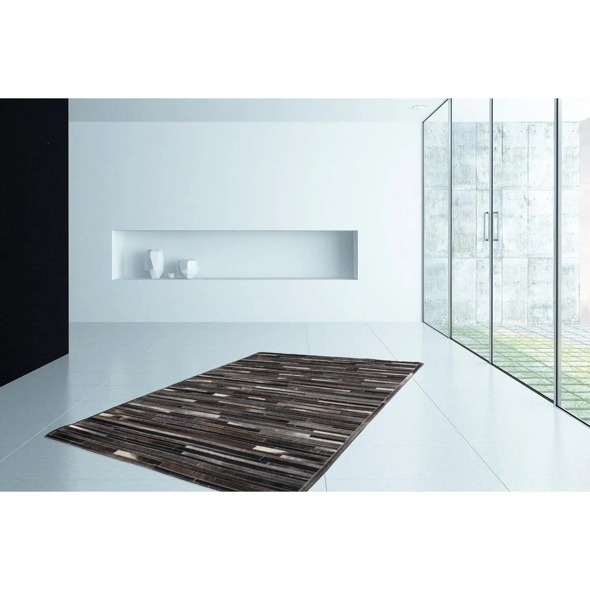 Tapis de salon cuir véritable glind
