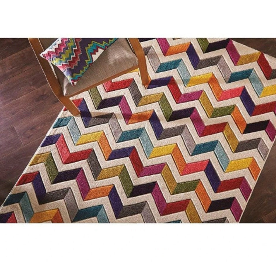 Tapis de salon design couleurs et motifs tango