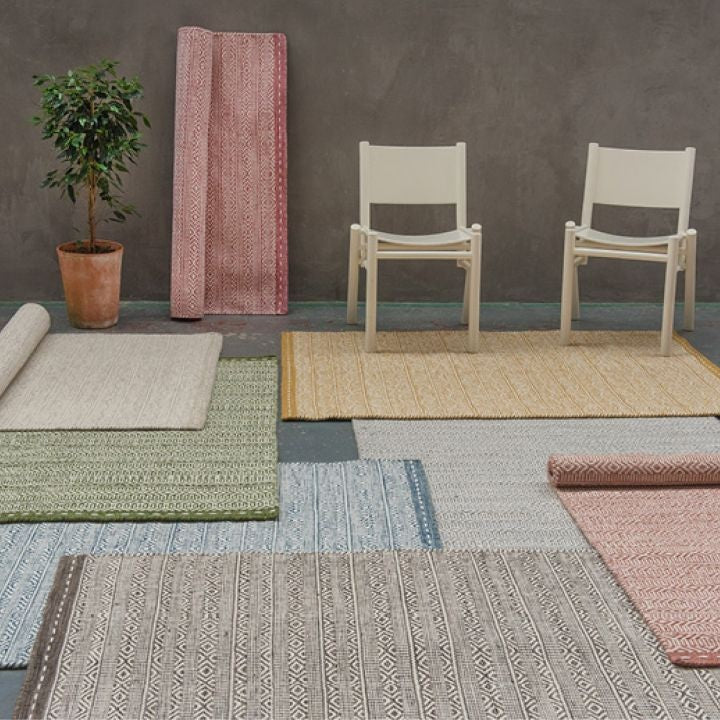 Tapis de salon design réversible uni forte beige