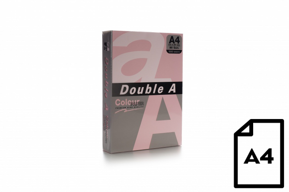 Colour paper Double A, 80g, A4, 500 sheets, Pink