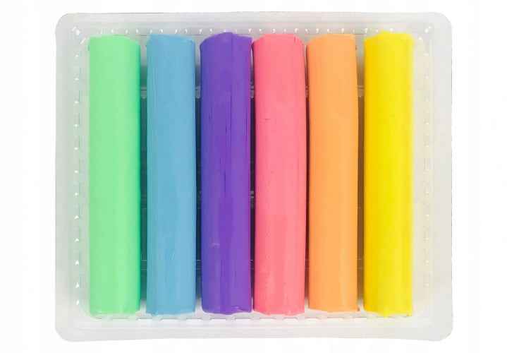 Colorino Pastel pâte à modeler 6 couleurs rondes