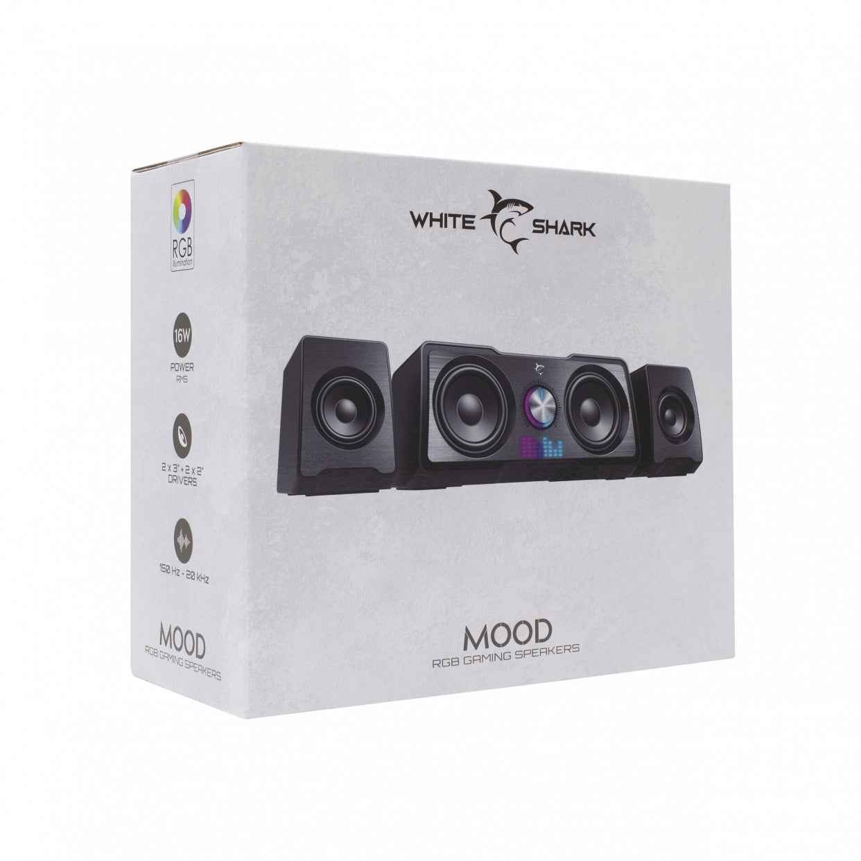 Système d'enceintes White Shark GSP-968 Mood RGB Gaming 2.2, noir