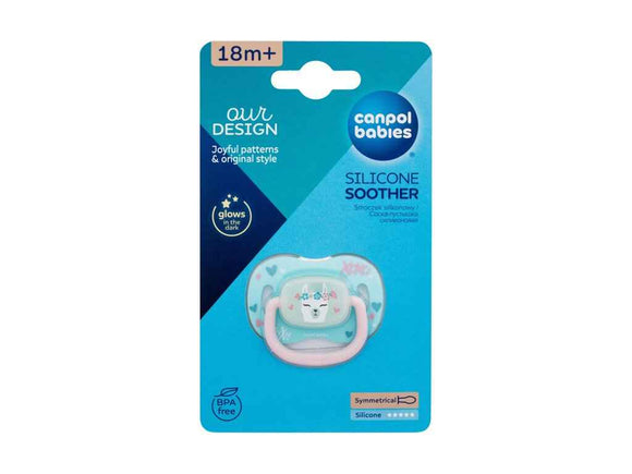 Sucette symétrique en silicone CANPOL BABIES 18 mois et plus, EXOTIC (lama), 34/922_lama