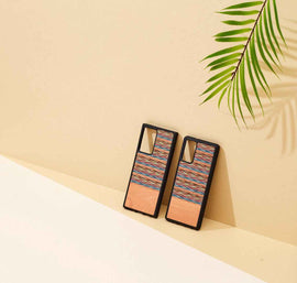 Coque MAN&WOOD pour Galaxy Note 20 Ultra à carreaux marron et noir