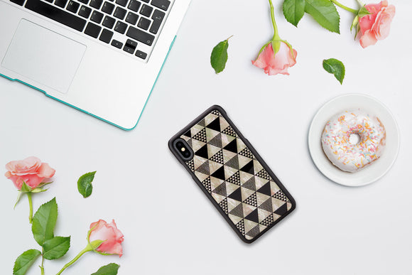Coque iKins pour iPhone XS Max, motif pyramide noire