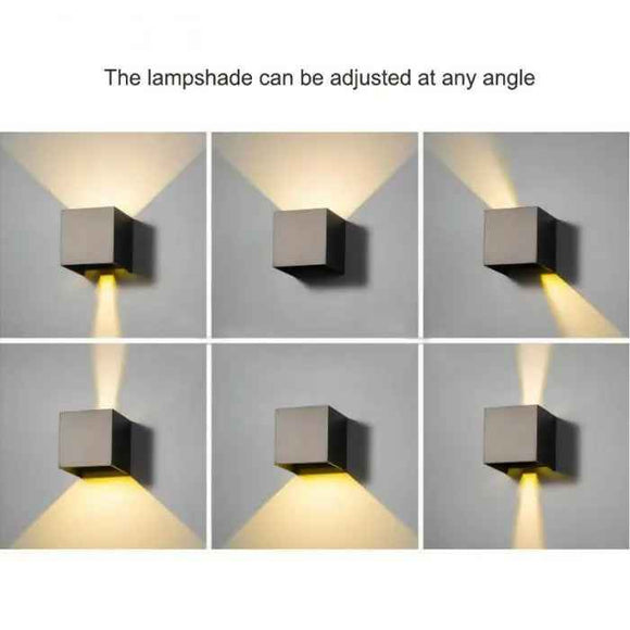 Applique Murale Led "Cube" Blanche 12W. Teinte Blanc Chaud