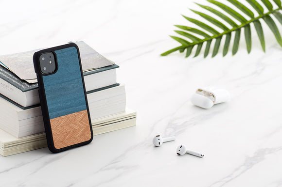 Coque pour smartphone MAN&WOOD iPhone 11 denim noir