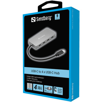 Sandberg 136-41 USB-C to 4 x USB-C Hub - 0