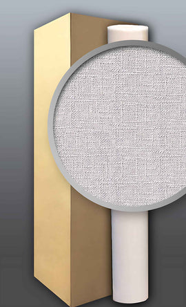 Papier peint intissé blanc à peindre texture EDEM 80301BR60 décorative de tissu grossier jute double 106 cm 4 x 26,50 m2