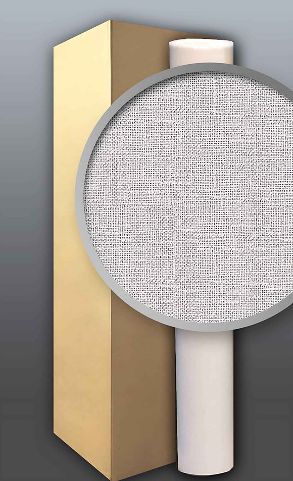 Papier peint intissé blanc à peindre texture EDEM 80301BR60 décorative de tissu grossier jute double 106 cm 4 x 26,50 m2