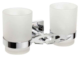 Porte verre et brosse à dents double mural BETA 19x9,5x12,5cm