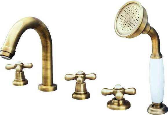 Mélangeur baignoire en laiton bronze 5 trous MORAVA RETRO