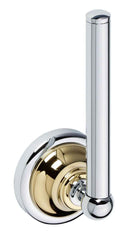 Dérouleur papier toilette de rechange RETRO chromé doré 6,5x17x6,5 cm