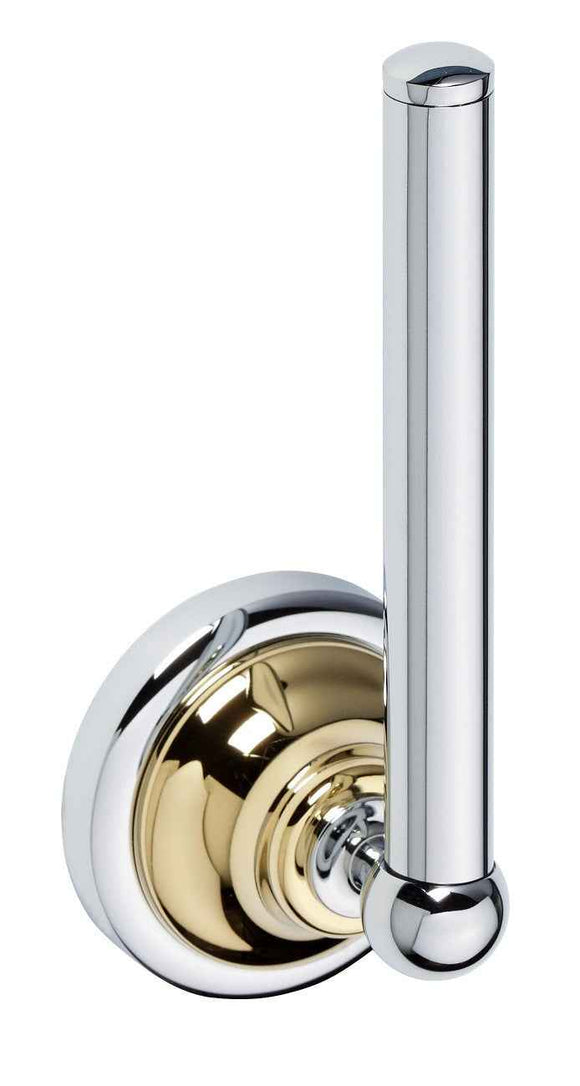 Dérouleur papier toilette de rechange RETRO chromé doré 6,5x17x6,5 cm