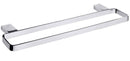 Porte serviette double VIA en chrome 50 x2 x13,2 cm
