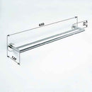 Porte-serviettes double OMEGA en laiton chromé 65,5x5,5x11cm