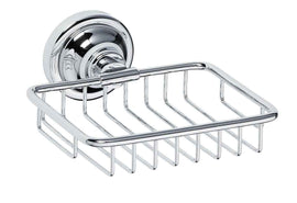 Porte-savon en grille mural en laiton chromé RETRO 14x6,5x14,2 cm