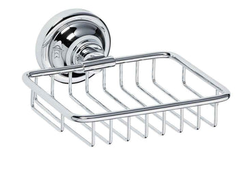 Porte-savon en grille mural en laiton chromé RETRO 14x6,5x14,2 cm