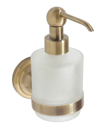 Distributeur de savon en verre RETRO bronze 7,5x15x13,5 cm / 200 ml