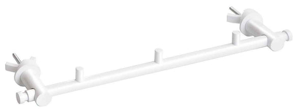 Patère blanche à 3 crochets pour radiateur RAWELL 35,5x4x9 cm