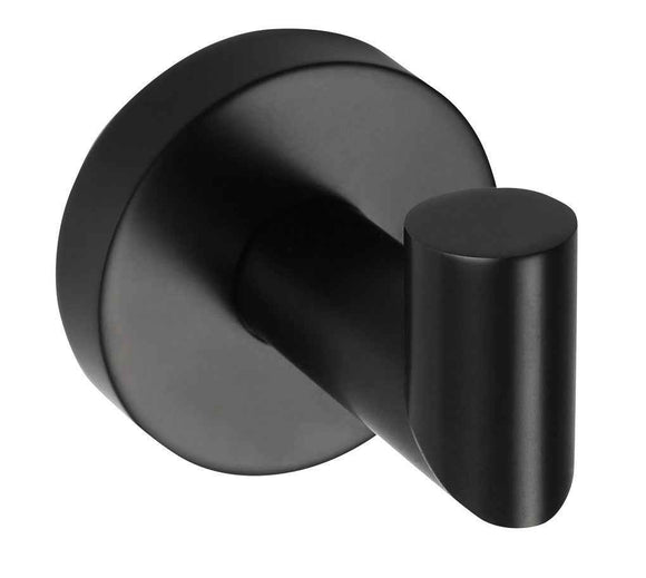 Patère simple murale DARK en laiton noir 5,5 x 5,5 x 6,5cm