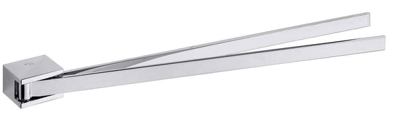 Porte serviette double pivotant VIA en chrome 4,6 x 3,2 x 44,5 cm