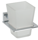 Porte brosses à dents mural en verre PLAZA 12,5x8,5x10 cm