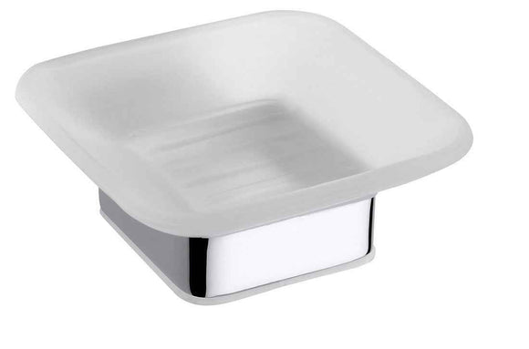 Porte savon mural VIA en chrome 10,3 x4,2 x11,7 cm