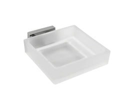 Porte-savon mural en verre PLAZA 13x10x4,5 cm - 0