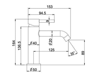 Miscelatore lavabo cromato moderno completo